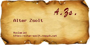 Alter Zsolt névjegykártya