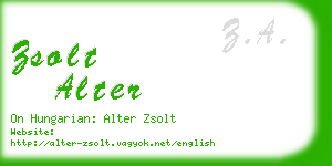 zsolt alter business card